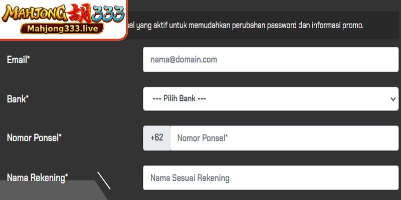 Cara Daftar di Mahjong333 dengan 4 langkah sederhana